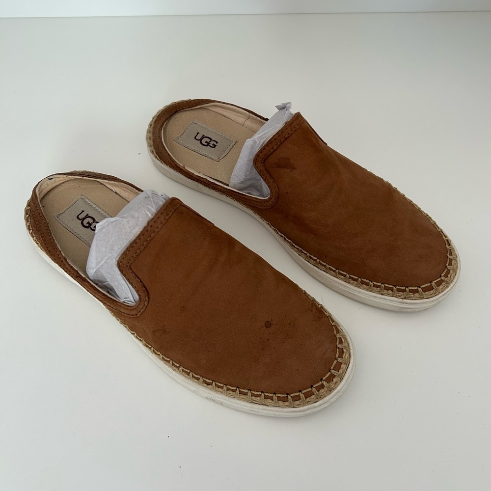 UGG Caleel Women's Chestnut Leather Slip On Mule